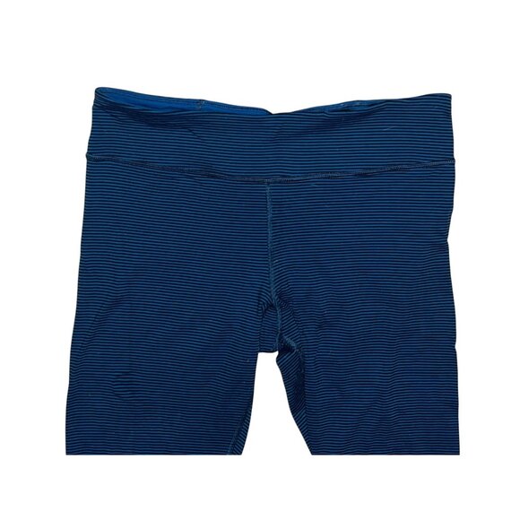 American Eagle Navy & Black Striped Capri Leggings Sz Medium Navy Womens Activew - Picture 5 of 7